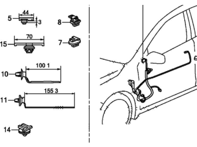 Acura 32752-TZ3-A10 Wire Harness, As Door