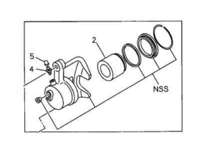 Acura 8-97035-248-0 Front Disk Brake Caliper (Right)