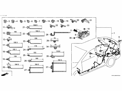 Acura 32160-TGY-A30 Wire Harness, Driver Side