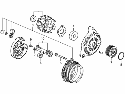 Acura MDX Alternator - 31100-61A-A01