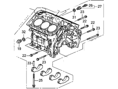 Acura 11000-61A-A00 Block Assembly , Cylinder