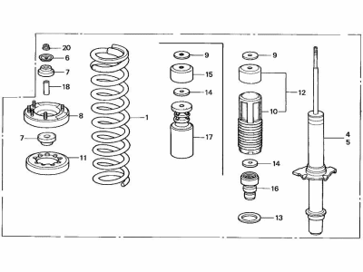 2003 Acura CL Shock Absorber - 51602-S3M-A22