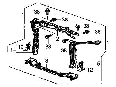 Acura ILX Radiator Support - 60400-TV9-A21ZZ