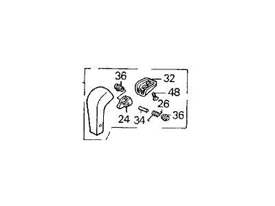 Acura 54130-SD4-985ZC Knob Assembly, Select Lever (Off Black)