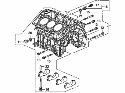 2013 Acura ZDX Engine Block - 11000-RK2-A02