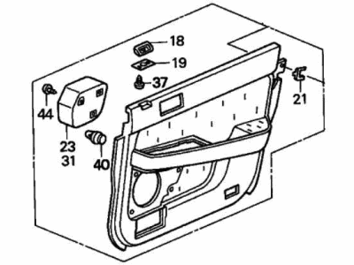 Acura 83770-SZ3-A20ZE Lining Sub-Assembly, Left Rear Door (Type A) (Black)