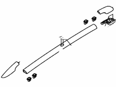 Acura 08L02-TX4-20021 Driver Side Roof Rail Assembly