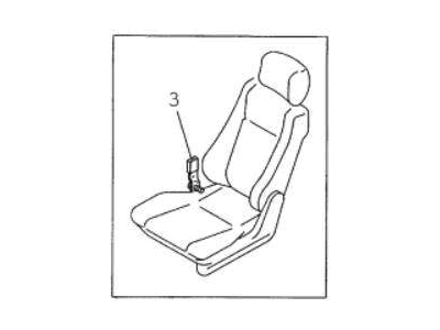 Acura 8-97153-456-2 Seat Belt, Driver Side Buckle Side