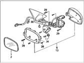 Acura Integra Mirror - 76200-ST8-A21ZD Passenger Side Door Mirror Assembly (Stealth Gray Pearl) (R.C.)