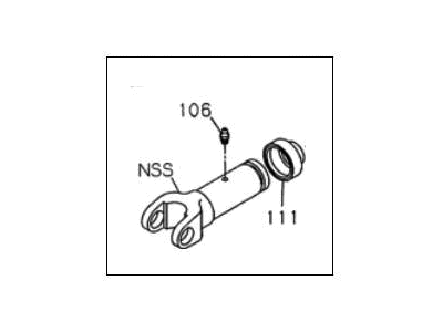 Acura 8-97049-301-1 Yoke, Front Flange Propeller Shaft