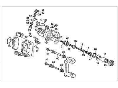 1996 Acura Integra Brake Caliper - 43018-SR3-000