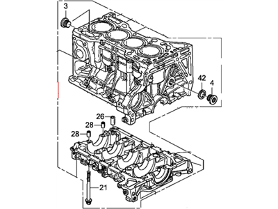 Acura Engine Block - 11000-R40-811