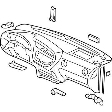 Acura 77100-S6M-A02ZA Panel Assembly, Instrument (Graphite Black)
