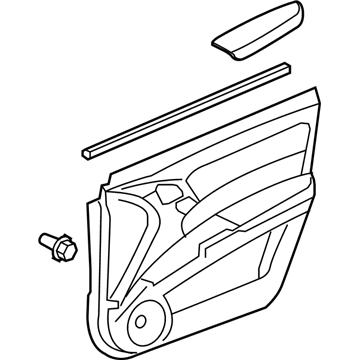 Acura 83520-STK-A02ZA Lining, Right Front Door (Lower) (Graphite Black)