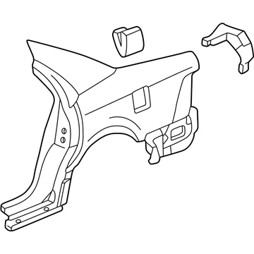 Acura 04646-SZ3-305ZZ Panel Set, Left Rear (Outer)