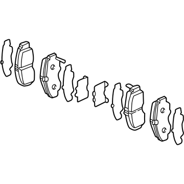 Acura 45022-S0K-A12 Front Disc Brake pad Set(17Cl-1