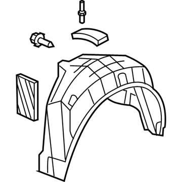 Acura 74550-SJA-A00 Fender Assembly, Right Rear (Inner)