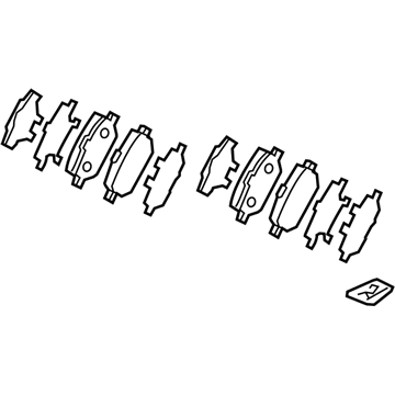 Acura 43022-SJA-J02 Rear Acura Disc Brake Pad Set