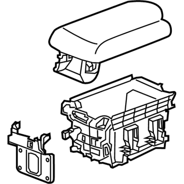 Acura 83450-TX6-A02ZA Center Console Armrest Lid Cover Assembly (Sandstorm)