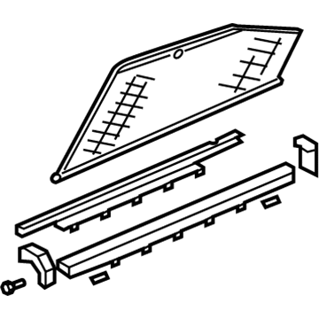 Acura 83780-SJA-A01ZA Sunshade Assembly, Left Rear Side (Graphite Black)