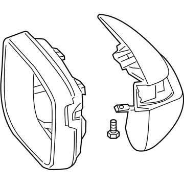 Acura 76205-TX4-A01ZB Passenger Side Housing Set (Basque Red Pearl Ii)