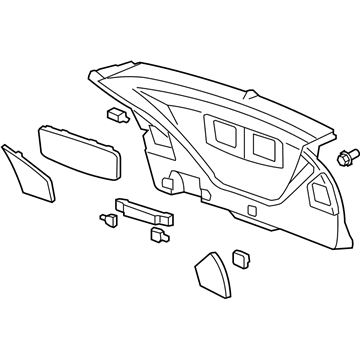 Acura 84431-STK-A01ZA Lining Assembly, Tailgate (Lower) (Graphite Black)