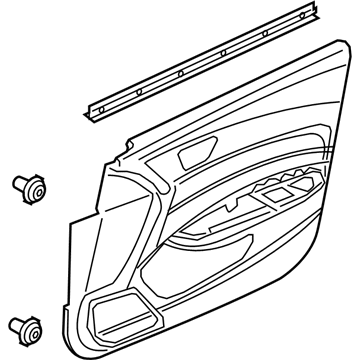 Acura 83551-TZ3-A02ZJ Lining, Left Front Door Assembly (Lower) (Type T)