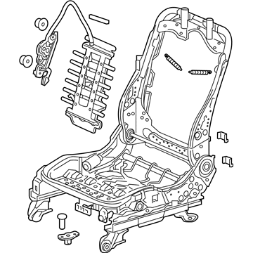 Acura 81526-TZ5-A62 Frame, Left Front Seat