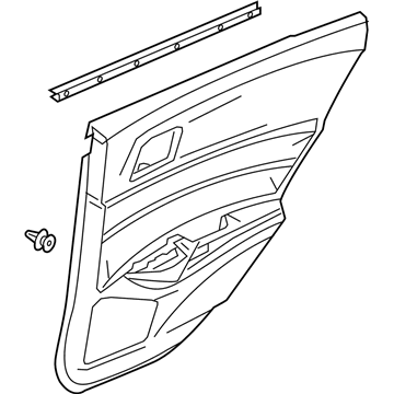 Acura 83751-TV9-A31ZA Lining, Left Rear Door Assembly (Lower) (Sandstorm)