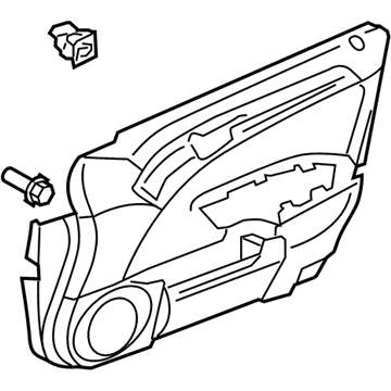 Acura 83501-TK4-A05ZC Lining, Right Front Door Assembly (Lower) (Premium Ivory)