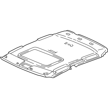 Acura 83200-S3V-A12ZA Lining Assembly, Roof (Moon Lake Gray) (Sunroof)