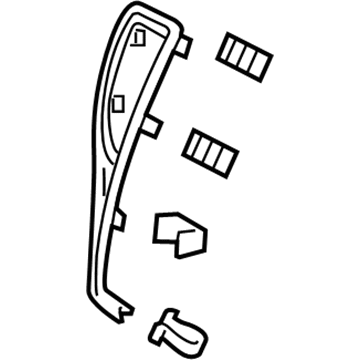 Acura 77225-TZ3-A01ZA Dwg, L Center (Satin Chrome Plating)