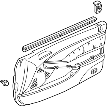 Acura 83533-S3M-A60ZG Lining, Right Front Door (Medium Taupe) (Leather)