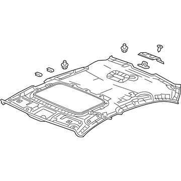 Acura 83200-TZ3-A12ZC Roof Lining (Platinum Gray)