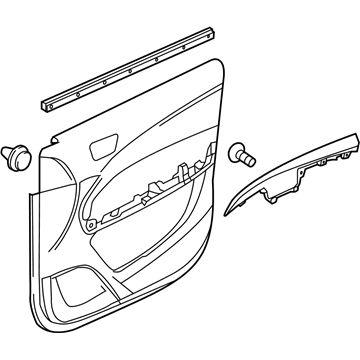 Acura 83551-TZ5-H81ZA Lining, Left Front Door Assembly (Lower) (Sandstorm)