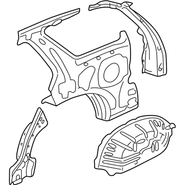 Acura 64300-S3V-A11ZZ Panel, Right Rear Inside