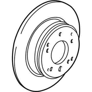 Acura 42510-SZ3-000 Disk, Rear Brake Drum In