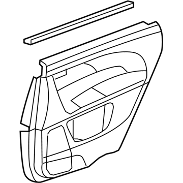 Acura 83781-STX-A02ZB Base Assembly, Left Rear Door (Gray) (Leather)