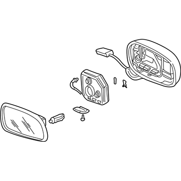 Acura 76250-SL0-A01ZE Driver Side Door Mirror Assembly (Grand Prix White) (R.C.)