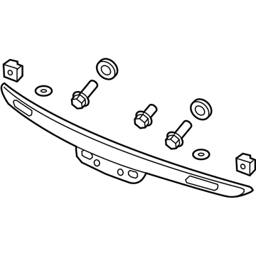 Acura 74890-SJA-A21ZK Garnish Assembly, Rear License (Graphite Luster Metallic)