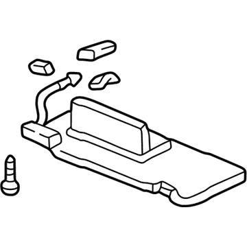 Acura 83280-SZ3-A00ZB Driver Side Sunvisor Assembly (Seagull Gray) (Mirror)