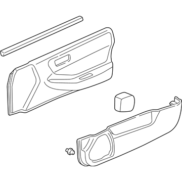 Acura 83533-ST8-A00ZB Lining, Right Front Door (Graphite Black/Dark Excel Charcoal)