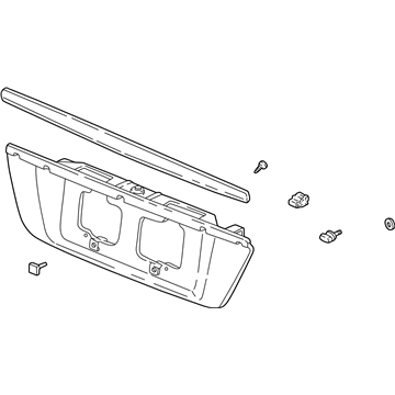 Acura 74890-SZ3-010YE Rear License Plate Bracket Pocket Mount Assembly (Indigo Blue Pearl)