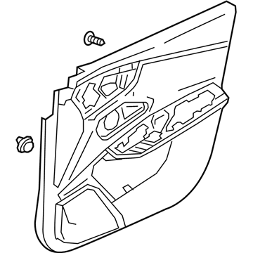 Acura 83501-TJB-A02ZA Lining, Right Front Door Assembly (Lower) (Alluring Ecru)