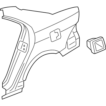 Acura 04646-SEC-A92ZZ Panel Set, Left Rear (Outer) (Dot)