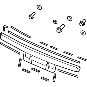 Acura 74890-SJA-A01ZK Rear License Garnish Assembly (Platinum Frost Metallic)