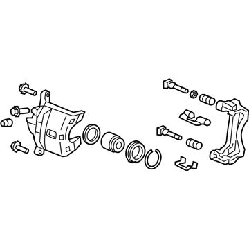 Acura 45019-T6L-H00 Left Front Disc Brake Caliper Sub-Assembly