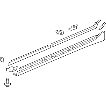 Acura 71800-SJA-A02ZS Garnish Assembly, Passenger Side Sill (Graphite Luster Metallic)