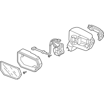 Acura 76200-STK-A01ZB Brock Replacement Passengers Power Side View Mirrors