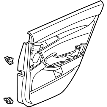 Acura 83701-TK4-A15ZF Lining, Right Rear Door Assembly (Lower) (Type F)